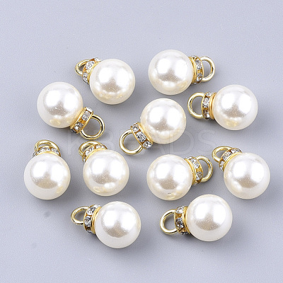 High Luster ABS Plastic Imitation Pearl Pendants RB-T011-01C-G-1