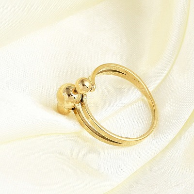 Ion Plating(IP) 304 Stainless Steel Finger Ring RJEW-A052-02A-G-1