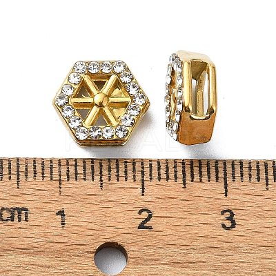 Ion Plating(IP)  304 Stainless Steel Slide Charms STAS-C089-06I-G-1