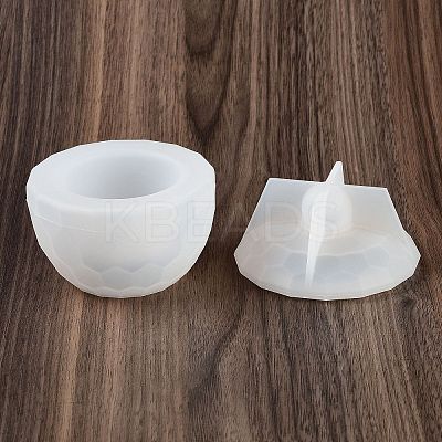Faceted Round DIY Candle Cup Silicone Molds DIY-Q037-07B-1