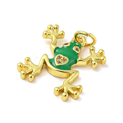 Rack Plating Brass Micro Pave Cubic Zirconia Pendants KK-A200-08G-1