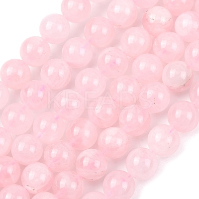 Pink Color Natural Madagascar Rose Quartz Beads Strands G-D809-19-8mm-1