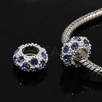 Alloy Rhinestone European Beads CPDL-H999-23-1