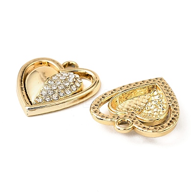 UV Plating Alloy Rhinestone Pendants FIND-A054-06G-1