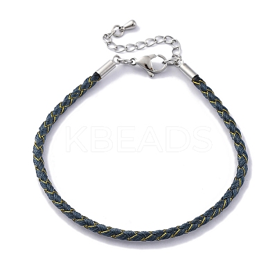 Polyester Cord Braided Bracelet Makings MAK-Z003-01P-06-1