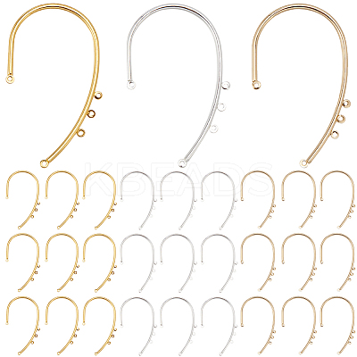30Pcs 3 Colors Iron Ear Cuff Findings EJEW-SC0001-53-1