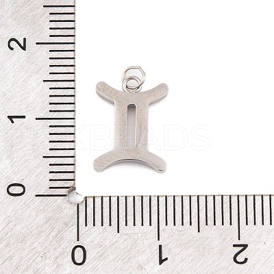 316 Stainless Steel Micro Pave Cubic Zirconia Pendants STAS-K284-01I-P-1