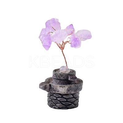 Natural Amethyst Chips Tree Decorations PW-WG51792-01-1