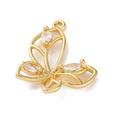 Brass Micro Pave Cubic Zirconia Pendants KK-U042-11G-04-1