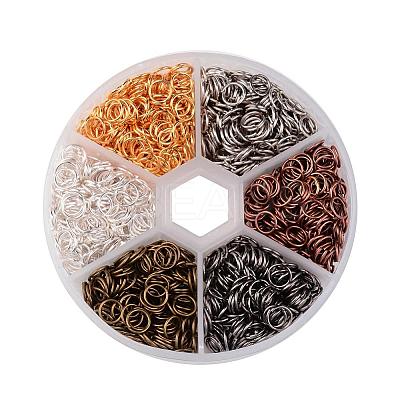 1 Box 6 Color Iron Open Jump Rings IFIN-JP0012-6mm-1