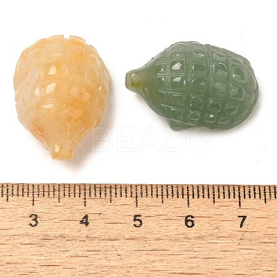 Natural Mixed Gemstone Carved Hedgehog Statues Ornament DJEW-C019-03-1