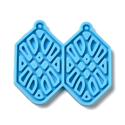 DIY Hexagon Pendant Silicone Molds DIY-I099-31-1