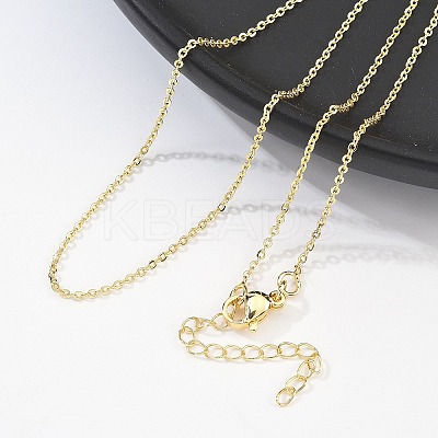 Brass Cable Chains Necklace for Women NJEW-P265-08G-1