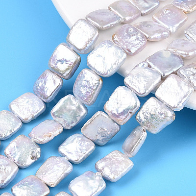 Baroque Natural Nucleated Pearl Keshi Pearl Beads Strands PEAR-S020-K09-1