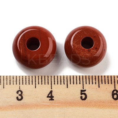 Natural Red Jasper European Beads G-C134-04H-1