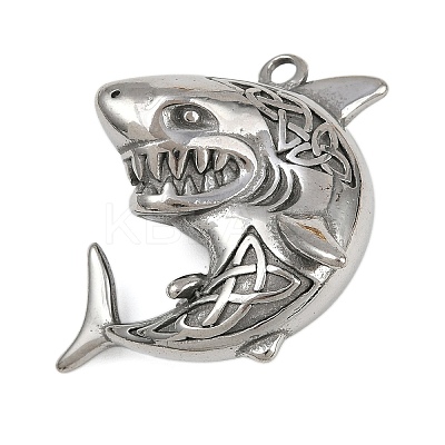304 Stainless Steel Sea Animal Pendants STAS-P402-05B-P-1
