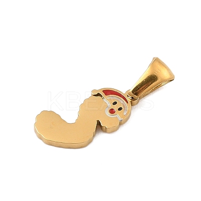 Christmas Theme 304 Stainless Steel Pendants STAS-R007-01S-G-1