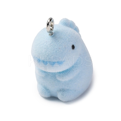 Flocky Resin Pendants LS-FIND-S001-08D-1