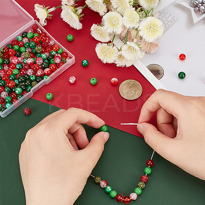 DIY Round Beads Jewelry Making Finding Kit for Christmas DIY-GA0003-52-1