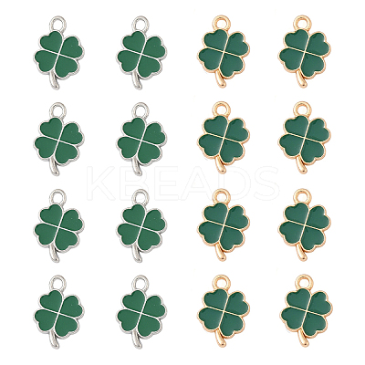 30Pcs 2 Colors Rack Plating Alloy Enamel Pendants ENAM-YW0004-99-1