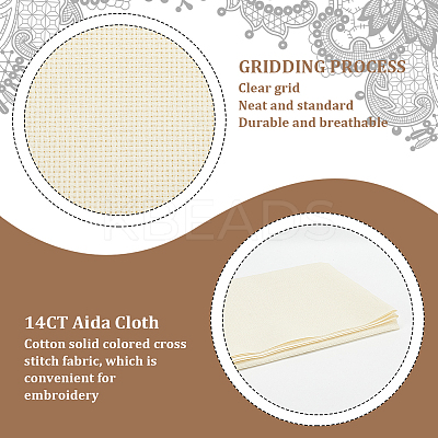 Cotton Solid Colored Cross Stitch Fabric DIY-WH0578-35B-02-1
