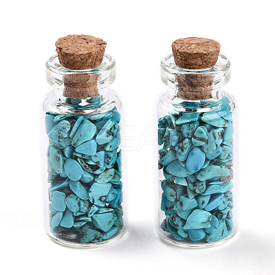 Glass Wishing Bottle Display Decorations AJEW-T013-02F-1