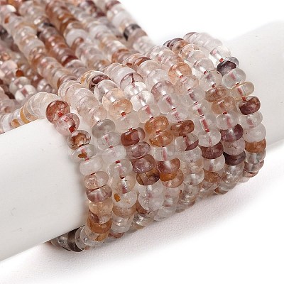Natural Red Hematoid Quartz/Ferruginous Quartz Beads Strands G-H292-A07-01-1