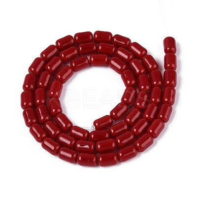 Opaque Glass Beads Strands GLAA-T028-14P-03-1