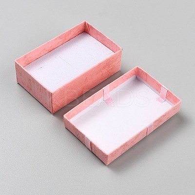 Marble Printed Cardboard Jewelry Set Storage Boxes CON-TAC0020-02A-1