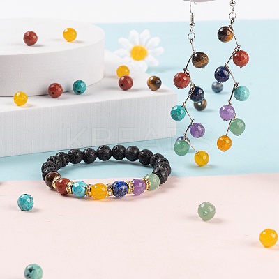 285Pcs 14 Style Natural Mixed Faceted Round Gemstone Beads G-LS0001-58-1