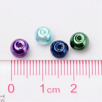 Ocean Mix Pearlized Glass Pearl Beads HY-X006-6mm-11-1