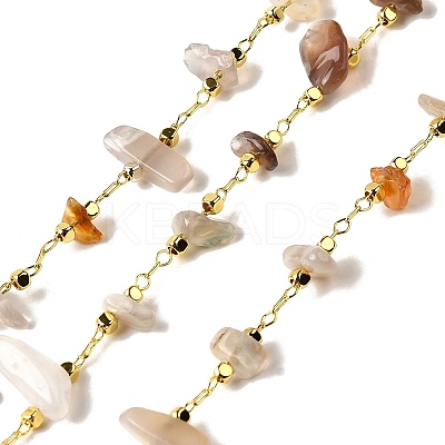 Handmade Natural Botswana Agate Chip Beaded Chains CHC-F020-10G-11-1