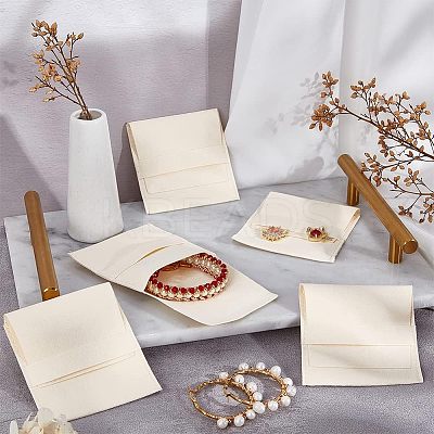 10Pcs 5 Colors Microfiber Jewelry Pouches ABAG-NB0001-70-1