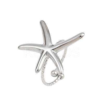 304 Stainless Steel Adjustable Open Cuff Rings for Women LS-RJEW-K303-01P-1