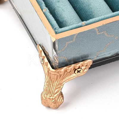 Flannelette & Wooden Rectangle Jewelry Displays Stand LS-ODIS-A010-13-1