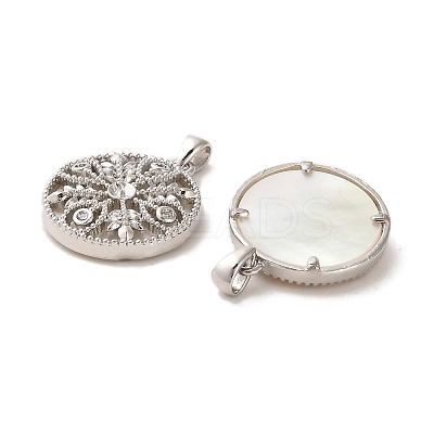 Brass Micro Pave Cubic Zirconia Pendants KK-P260-22P-1
