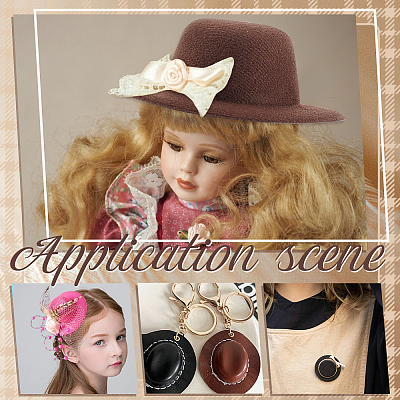 15Pcs 5 Colors EVA Cloth Mini Hat Fascinator Base AJEW-GA0007-43-1