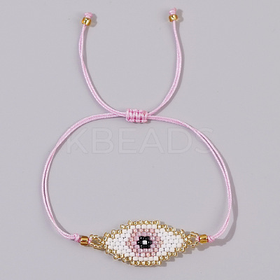 Bohemian Style Handmade Beaded Evil Eye Bracelet for Couples and Friends RR7314-5-1