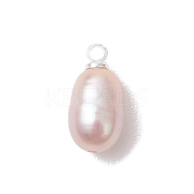 Natural Cultured Freshwater Pearl Rice Charms PALLOY-JF05078-02-1