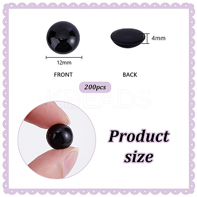 Acrylic Half Round Beads OACR-PH0004-63A-1