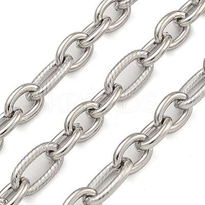 304 Stainless Steel Oval Link Chains CHS-G038-05P-1
