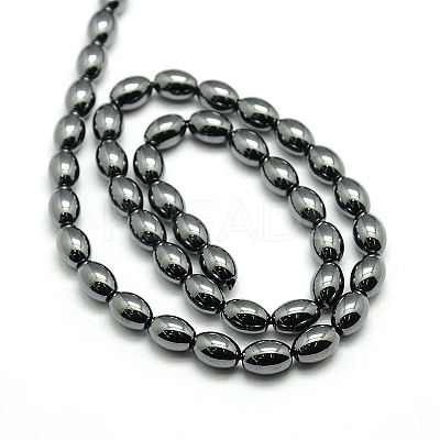 Non-magnetic Synthetic Hematite Oval Beads Strands G-F161-32B-1
