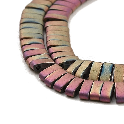 Electroplated Frosted Non-magnetic Synthetic Hematite Beads Strands G-G089-A01-07-1