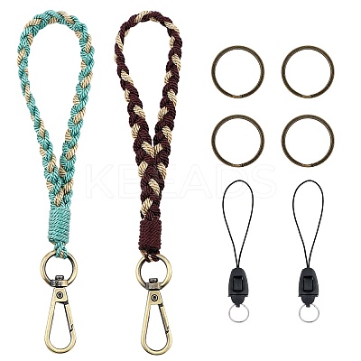 2Pcs Boho Macrame Wristlet Keychain Keying KEYC-SW00004-06-1