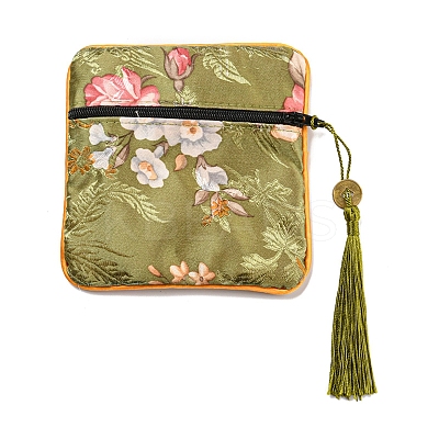 Chinese Style Floral Cloth Jewelry Storage Zipper Pouches LS-AJEW-D063-01C-1
