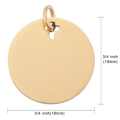 Ion Plating(IP) 304 Stainless Steel Pendants STAS-I311-21G-1