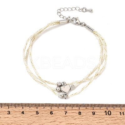 Polyester Multi-Strand Bracelets FB-CBA983F-02P-1