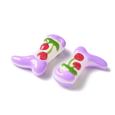 Painted Glass Beads Enamel Beads X1-BLOW-D300-01C-1