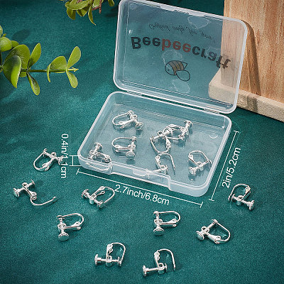 20Pcs Brass Clip-on Earring Findings KK-BBC0004-85-1