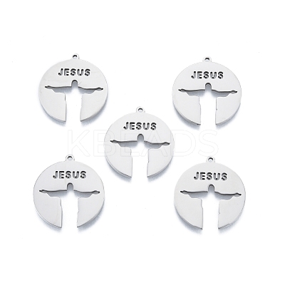 Non-Tarnish 201 Stainless Steel Pendant STAS-B027-18P-1